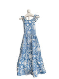 Vestido Largo Splash Celeste Niña