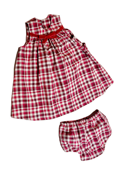 Tartan Baby | Vestido para Bebé con Cuadros Tartán y Calzón Incluido