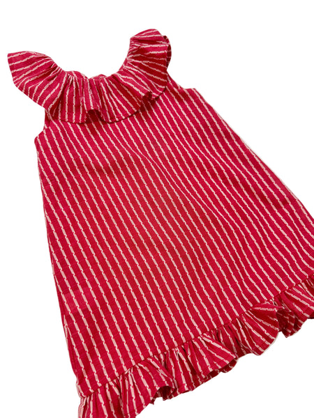 Vestido Candy Rojo Rayado para Niña en Algodón 100% | Fresco, Cómodo y Elegante