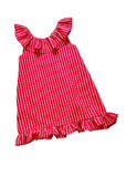 Vestido Candy Rojo Rayado para Niña en Algodón 100% | Fresco, Cómodo y Elegante