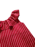 Vestido Candy Rojo Rayado para Niña en Algodón 100% | Fresco, Cómodo y Elegante